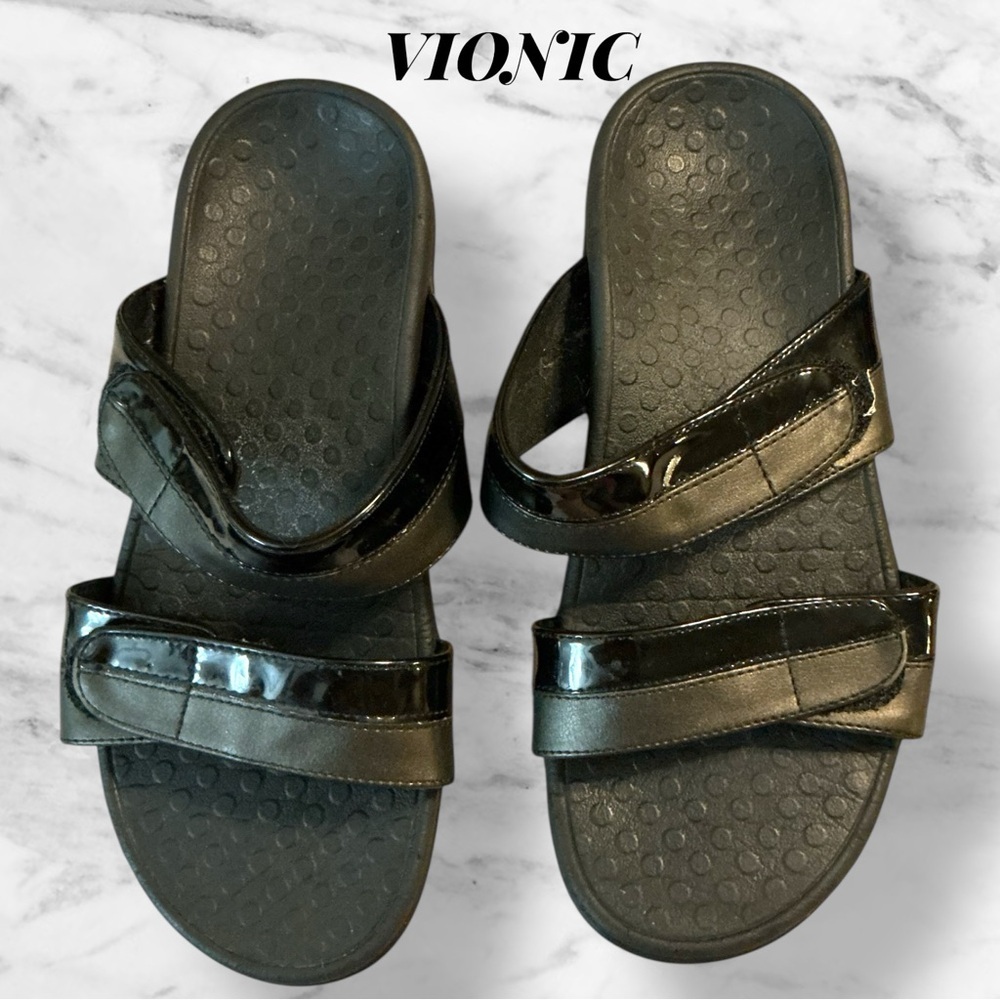 🌸Vionic Shore Slide Black Sandals